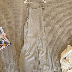Zara Light Gray Wide Leg Jumpsuit